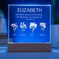 Custom Proverbs 31:28 LED Plaque With Children's Birth Flowers And Names