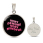 Very Demure Very Mindful Circle Pendant Necklace