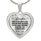 To My Daughter I Will Always Be There Love You Dad Heart Necklace