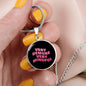 Very Demure Very Mindful Circle Pendant Necklace