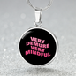 Very Demure Very Mindful Circle Pendant Necklace