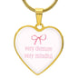 Very Demur Very Mindful Heart Necklace
