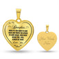 To My Daughter I Will Always Be There Love You Dad Heart Necklace