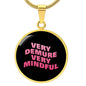 Very Demure Very Mindful Circle Pendant Necklace