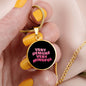 Very Demure Very Mindful Circle Pendant Necklace