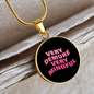 Very Demure Very Mindful Circle Pendant Necklace