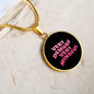 Very Demure Very Mindful Circle Pendant Necklace