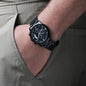 Men's Rugged Stainless Steel Black Watch For Dad Who Golfs