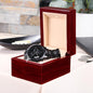 Men's Rugged Stainless Steel Black Watch For Dad Who Golfs