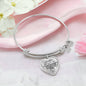 To My Daughter Dad Loves You Heart Bangle Bracelet