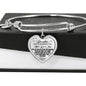 To My Daughter Mom Loves You Heart Bangle Bracelet