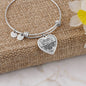 To My Daughter Mom Loves You Heart Bangle Bracelet