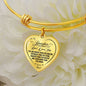 To My Daughter Dad Loves You Heart Bangle Bracelet