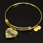 To My Daughter Mom Loves You Heart Bangle Bracelet