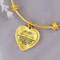 To My Daughter Dad Loves You Heart Bangle Bracelet