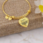 To My Daughter Mom Loves You Heart Bangle Bracelet