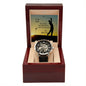 Men's Openwork Watch From Son For Dad Who Golfs On Message Card