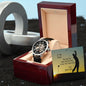 Men's Openwork Watch From Son For Dad Who Golfs On Message Card