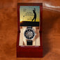 Men's Openwork Watch From Son For Dad Who Golfs On Message Card