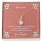 Message Card Necklace For Mom From Daughter Your Love Is Endless