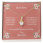 Message Card Necklace For Mom From Son Your Love Is A Guiding Light