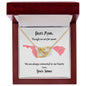 Custom Message Card Joined Hearts Necklace For Mom - Add Your Locations & Name(s)