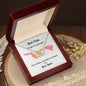 Custom Message Card Joined Hearts Necklace For Mom - Add Your Locations & Name(s)
