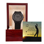Men's Wooden Watch For Dad Who Golfs From Daughter With Card