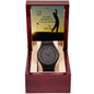 Men's Wooden Watch For Dad Who Golfs From Son With Card