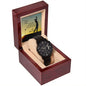 Men's Rugged Steel Watch For Dad Who Golfs From Son With Card
