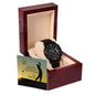 Men's Rugged Steel Watch For Dad Who Golfs From Son With Card