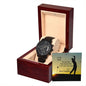 Men's Rugged Steel Watch For Dad Who Golfs From Daughter With Card