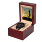 Men's Rugged Steel Watch For Dad Who Golfs From Daughter With Card