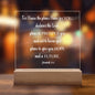 For I Know The Plans I Have For You Jeremiah 29:11 Plaque With Optional Color LED