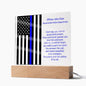 Personalized Policeman Appreciation Lighted Plaque With Color LED Lighting