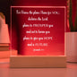 For I Know The Plans I Have For You Jeremiah 29:11 Plaque With Optional Color LED