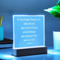 For I Know The Plans I Have For You Jeremiah 29:11 Plaque With Optional Color LED