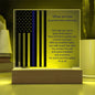 Personalized Policeman Appreciation Lighted Plaque With Color LED Lighting