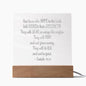 Engraved Plaque Isaiah 40:31 But Those Who Hope In The Lord, Color Changing LED