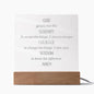 Engraved Serenity Prayer Plaque With Color Changing LED