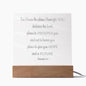 Engraved Plaque For I Know The Plans I Have For You Jeremiah 29:11 With LED Lighting