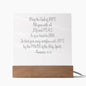 Engraved Plaque Romans 15:13 God Of Hope Fill You With Joy, Color Changing LED