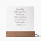 Engraved Plaque Matthew 5:16 Let Your Light Shine Before Others With Color Changing LED