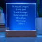 Engraved Plaque Joshua 1:9 Be Strong and Courageous, Color Changing LED