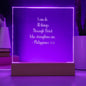 Engraved Plaque Philippians 4:13 I Can Do All Things Through Christ, Color Changing LED