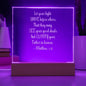 Engraved Plaque Matthew 5:16 Let Your Light Shine Before Others With Color Changing LED