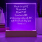 Engraved Plaque Romans 15:13 God Of Hope Fill You With Joy, Color Changing LED