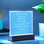 Engraved Plaque Romans 15:13 God Of Hope Fill You With Joy, Color Changing LED