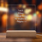 Engraved Plaque Philippians 4:13 I Can Do All Things Through Christ, Color Changing LED