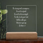 Engraved Plaque Joshua 1:9 Be Strong and Courageous, Color Changing LED